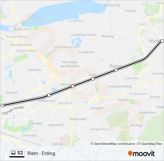 S2 bus Line Map