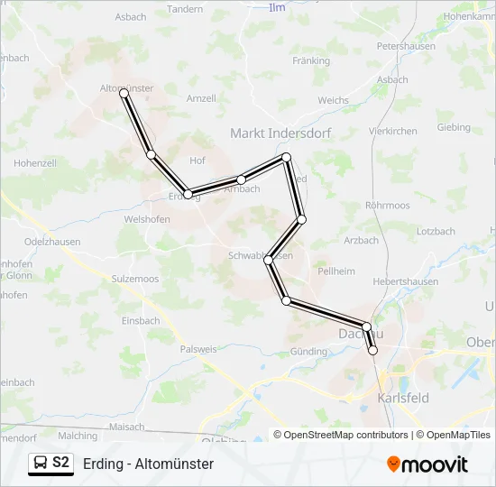 S2 Bus Line Map