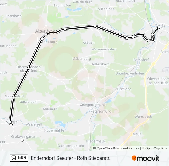 609 Bus Line Map