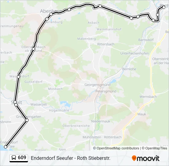 609 Bus Line Map