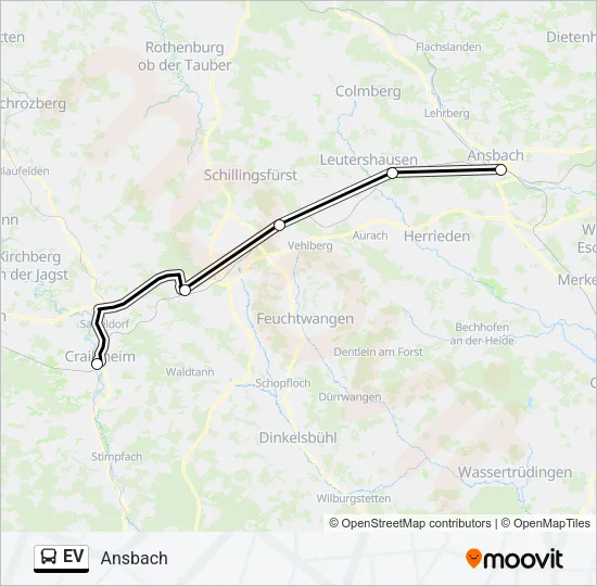 Автобус EV: карта маршрута