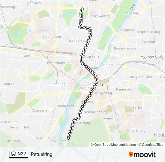  N27: карта маршрута