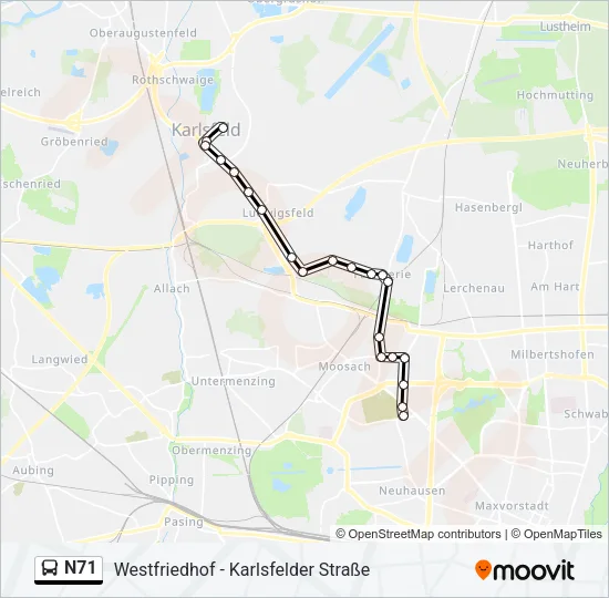 N71  Line Map