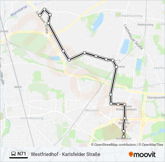 N71: карта маршрута