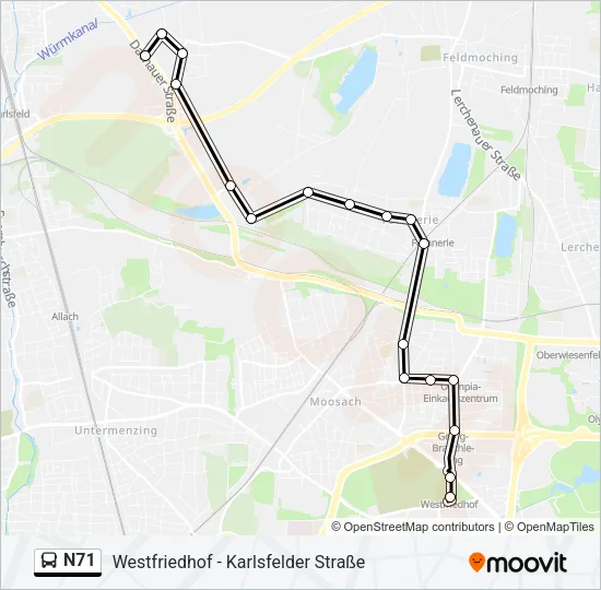 N71  Line Map
