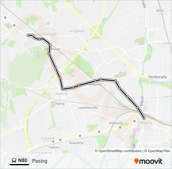 N80  Line Map