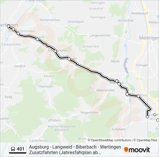 401 Bus Line Map