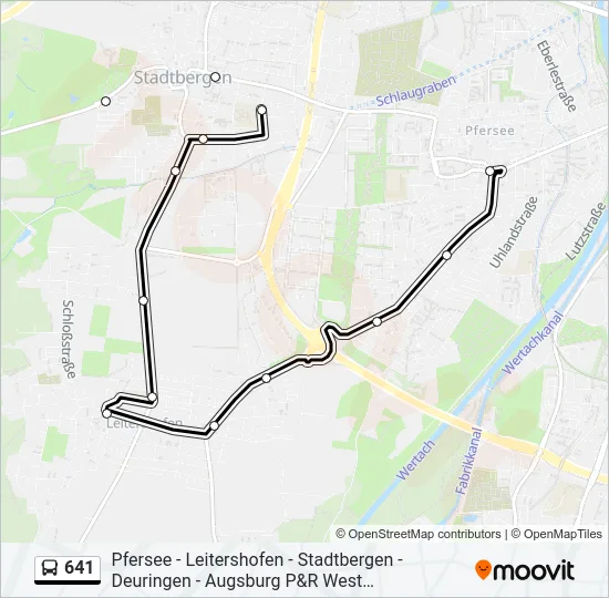 641 Bus Line Map