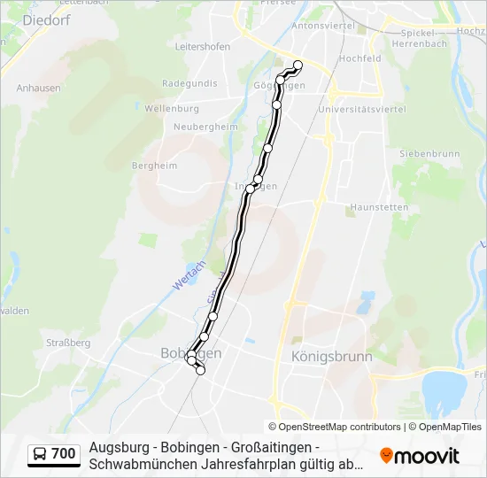 700 Route: Schedules, Stops & Maps - Bobingen, Bahnhof (Updated)
