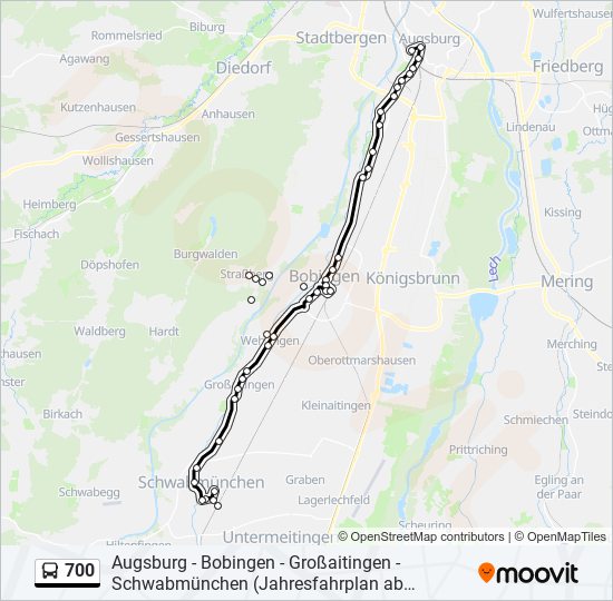 700 bus Line Map