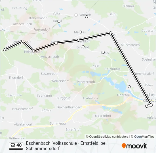 40 Bus Line Map