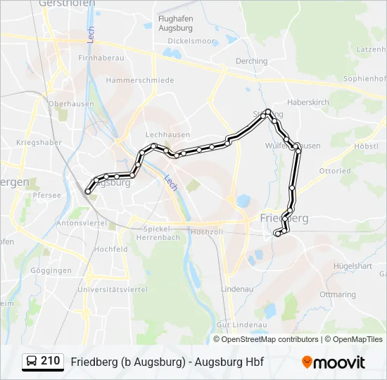 210 Bus Line Map