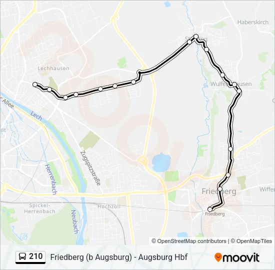 210 Bus Line Map