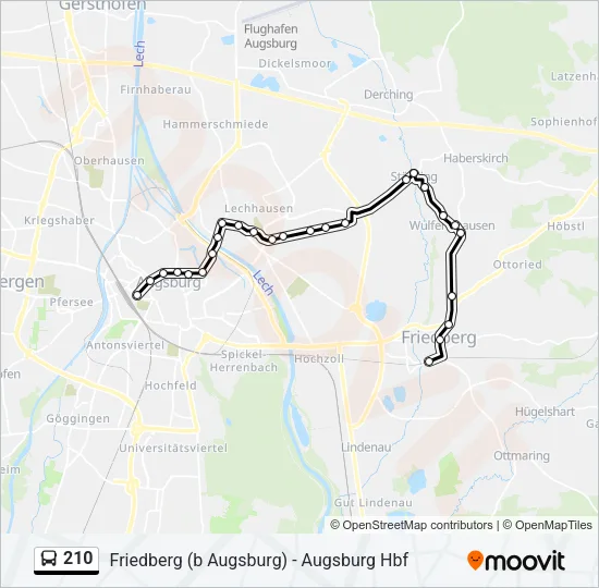 210 Bus Line Map