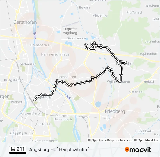 211 Bus Line Map