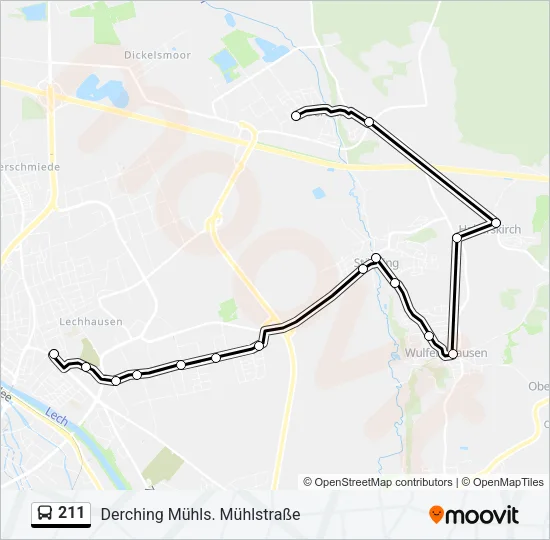 211 Bus Line Map