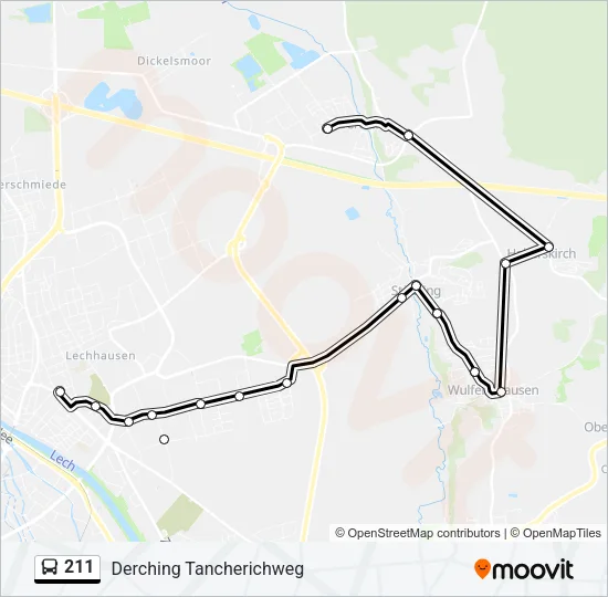 211 Bus Line Map