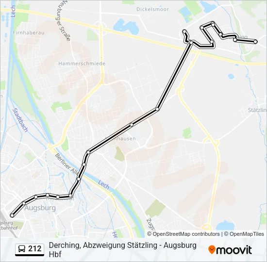 212 Bus Line Map