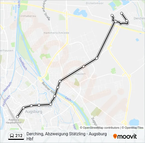 212 Bus Line Map
