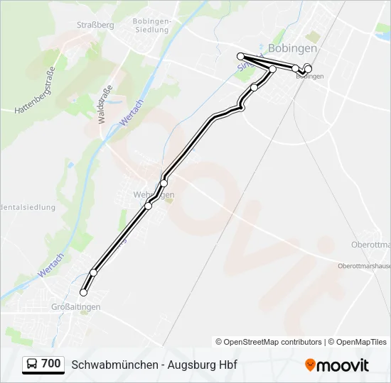Автобус 700: карта маршрута