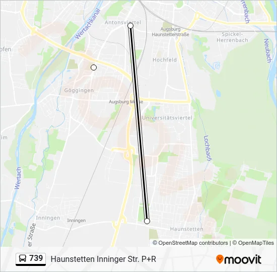 Автобус 739: карта маршрута