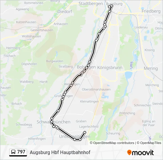 Автобус 797: карта маршрута