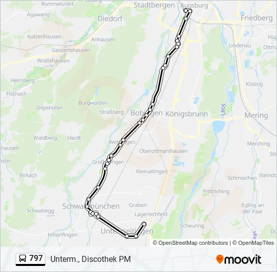 Автобус 797: карта маршрута