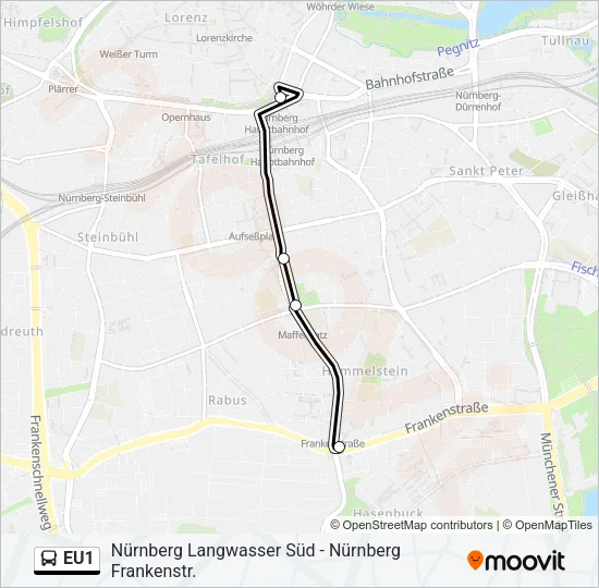 EU1 Bus Line Map