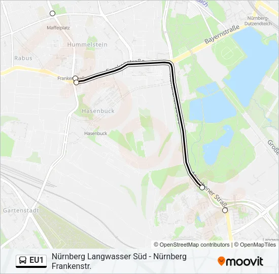EU1 Bus Line Map