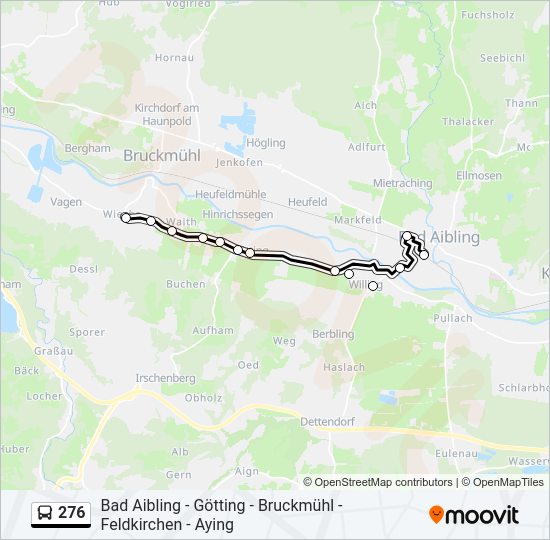 276 bus Line Map