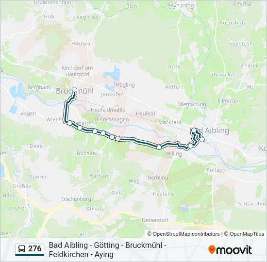 276 Bus Line Map