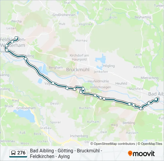 276 Bus Line Map
