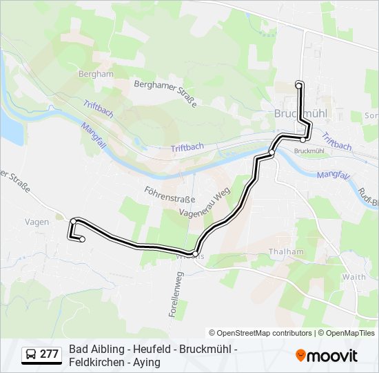 277 bus Line Map