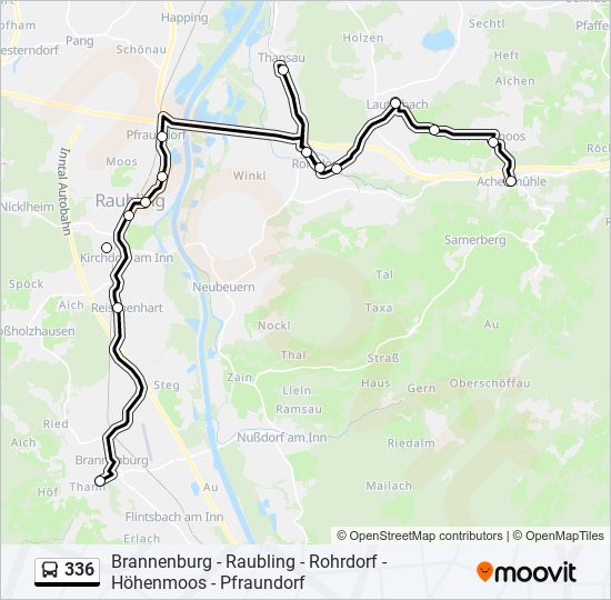 336 bus Line Map