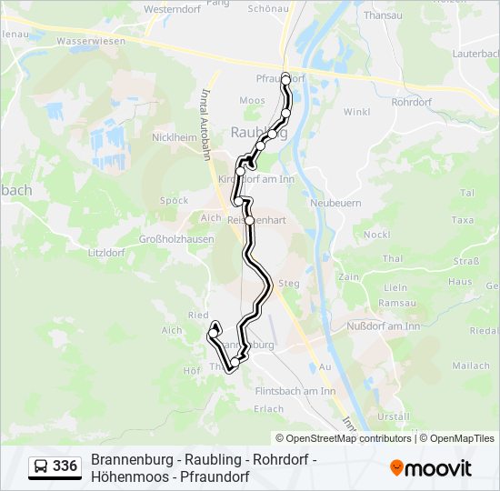 336 bus Line Map