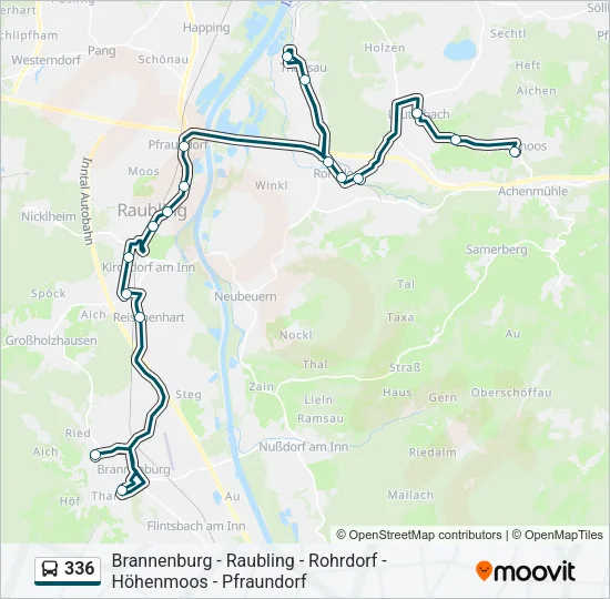 336 Bus Line Map