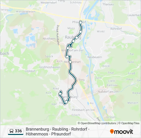 Автобус 336: карта маршрута