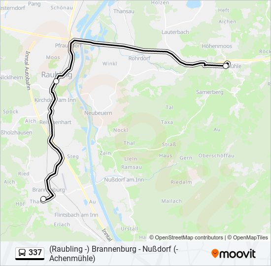 Автобус 337: карта маршрута