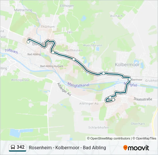 342 Bus Line Map