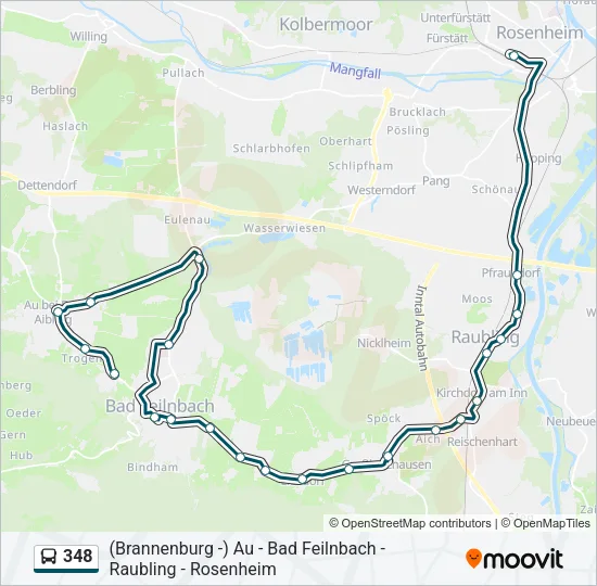 348 Bus Line Map
