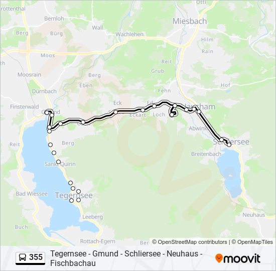 355 bus Line Map