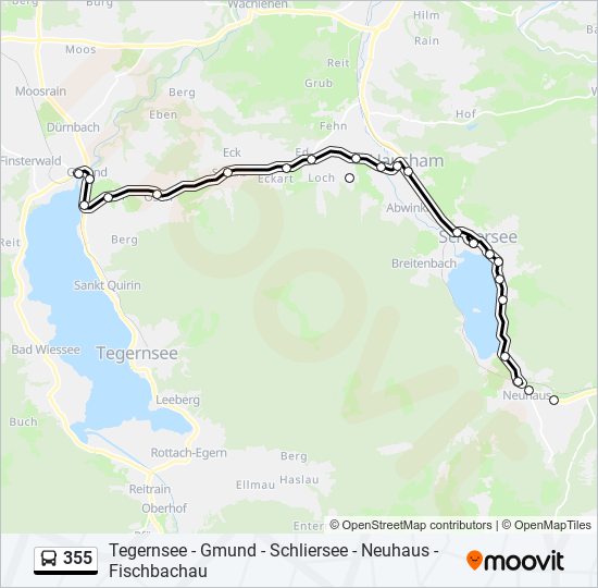 355 bus Line Map