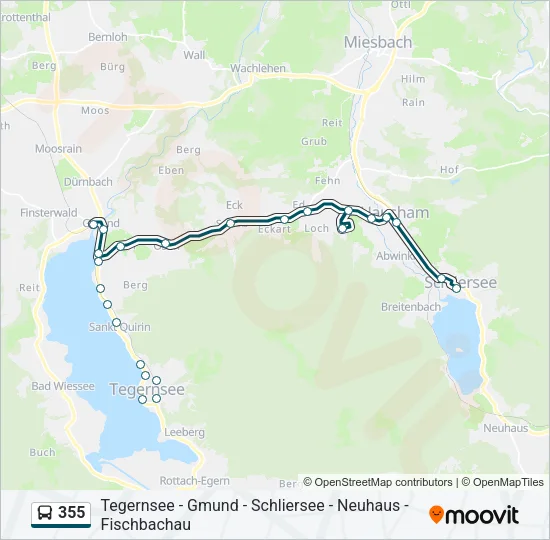 Автобус 355: карта маршрута