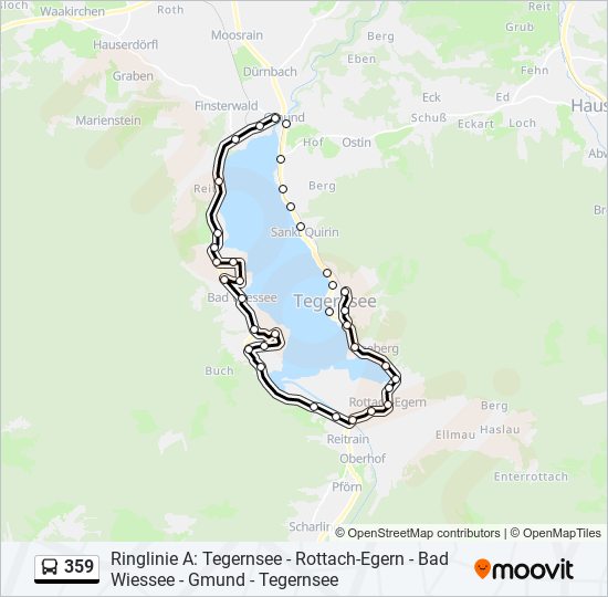 359 bus Line Map