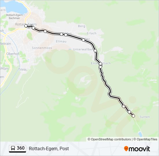 Buslinie 360 Karte