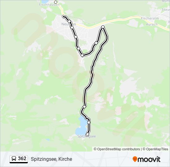 362 bus Line Map