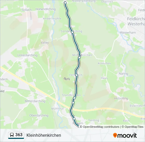 363 Bus Line Map