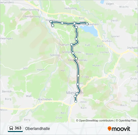363 Bus Line Map