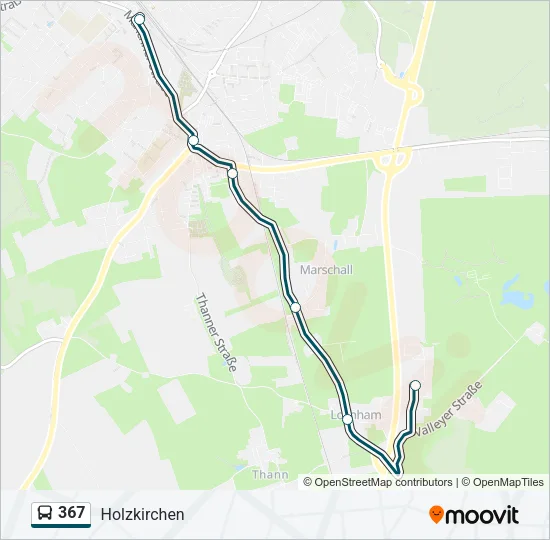 367 Bus Line Map