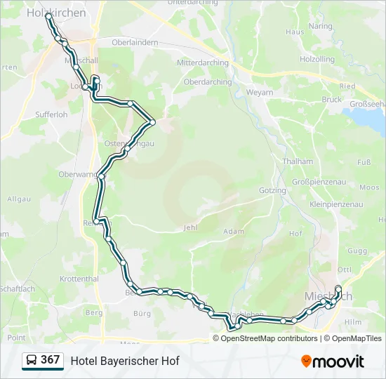 367 Bus Line Map